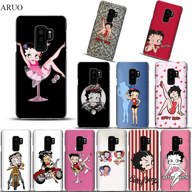 

Phone case for Samsung Galaxy S10 S10plus S10lite S9 S9plus S8plus Betty Boop fashion art clear Hard cases for S7edge S6 S5 S4