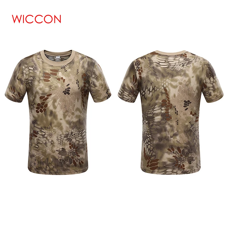 

2019 Men Casual T-Shirt Printed Man Tops Quality Tops Tees Short Sleeve Camouflage Digital Military Outdoor Wear