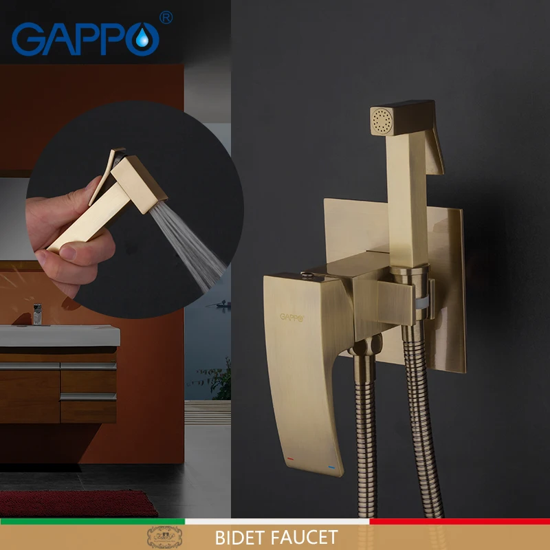 GAPPO Gold Bidet Faucets antique style bronze bidet shower wall mount bidet toilet hand held bidet