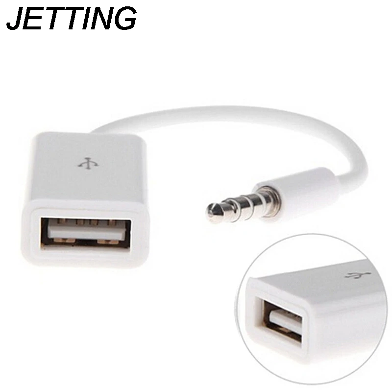 

JETTING High Quality Economic Male for AUX Audio Plug JacK USB 2.0 Female Converter Cable Cord Car MP3 On-board power adapter