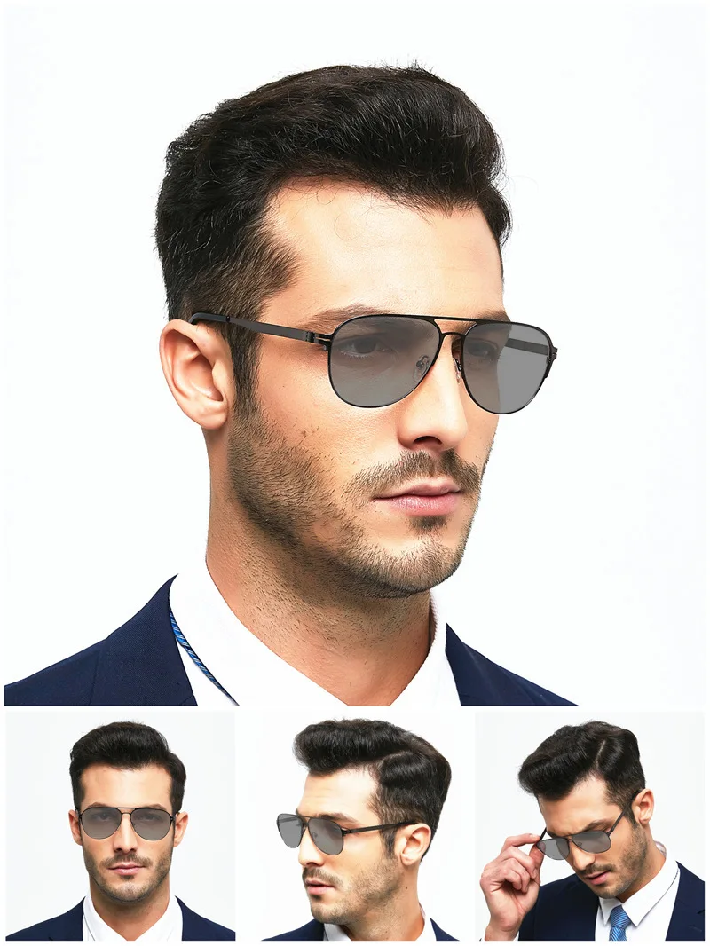 Из нержавеющей стали пилот фотохромные солнцезащитные очки для чтения для женщин и мужчин Пресбиопия очки лупа водительские очки N5
