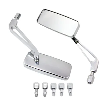 

Motorcycle Side Mirrors Motorbike Rearview Rear View Mirrors 8mm/10mm Universal For Honda Suzuki Kawasaki Harley Chopper Bobber