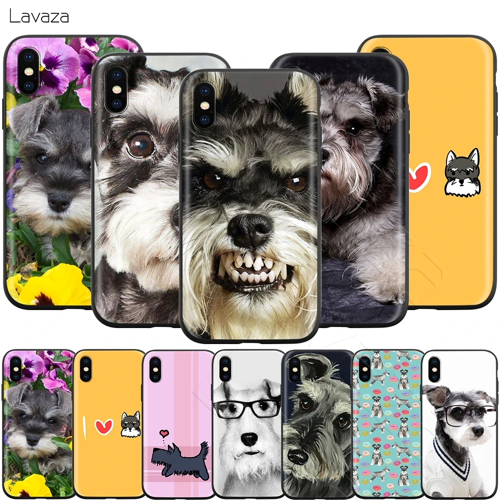 Lavaza Lovely Dogs Schnauzer Case for iPhone 11 Pro XS Max XR X 8 7 6 6S Plus 5 5s se |