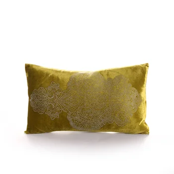 

PANFELOU 30*50cm European environmental YELLOW Inlay zircon pattern Cushion Cover for sofa livingroom bedroom