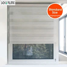 Windows Zebra Roller Blinds No Drill Easy Install double-layer translucent Roller curtains For bedroom living room Standard Size