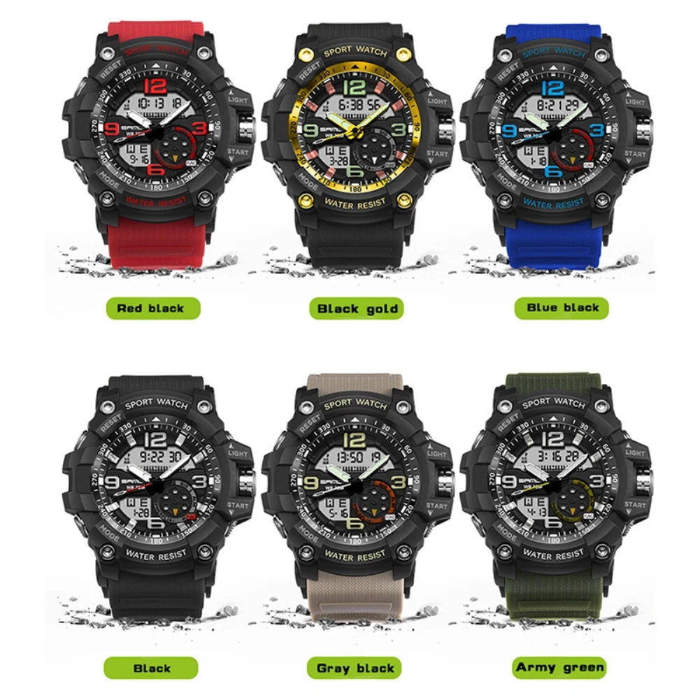 Роскошные Брендовые мужские спортивные цифровые светодиодные часы G военные многофункциональные ударные наручные часы 5 АТМ водонепроницаемые мужские часы