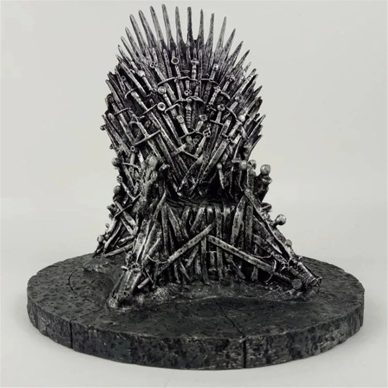 

Game of Thrones action figure Toys Sword Chair Model Toy Song of Ice and Fire The Iron Throne Desk Christmas Gift 17cm N003