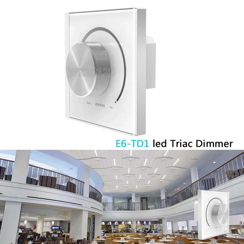 

E6-TD1 High Voltage Wall Mount Knob Dimmer; led Triac Dimmer use for LED Light Incandescent Lamp Halogen Lamp