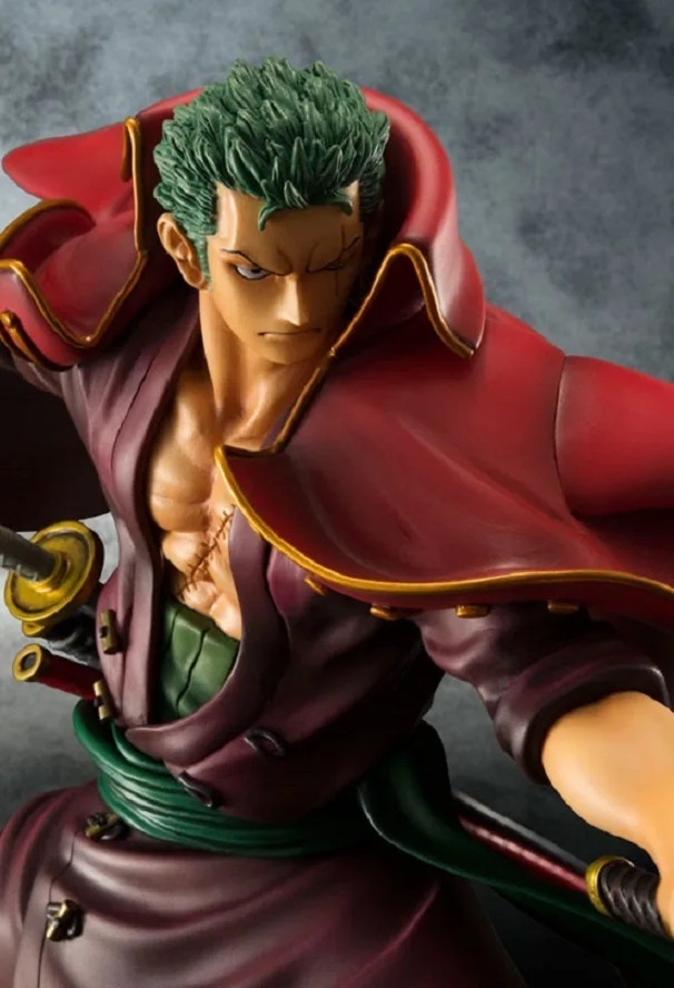 9 дюймов Аниме One Piece DX Film Z Roronoa Battle Dress in red Zoro ПВХ 23 см экшн фигурка коллекционная