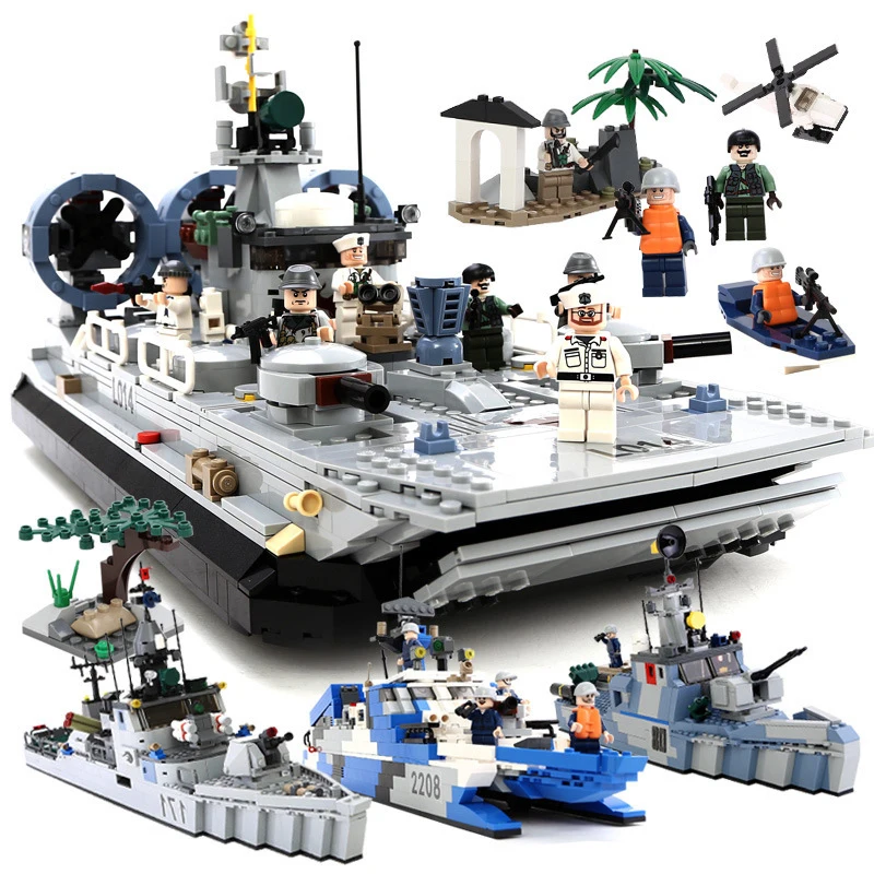 

928pcs Military Frigate Blocks Navy Series Building Block Sets Compatible Legoed Army Bricks Educational Toys for Children Gift