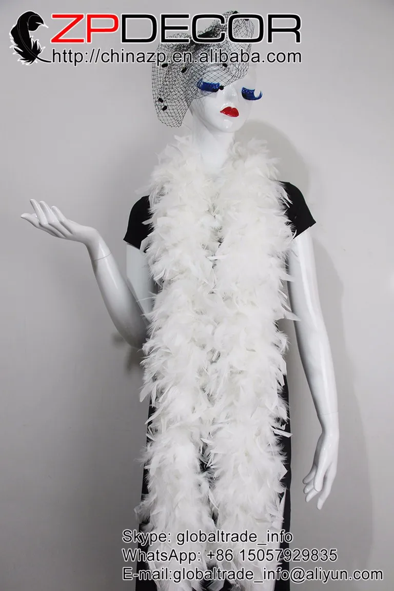 1 150g White Color Fluffy Turkey Chandelle Boas (28)