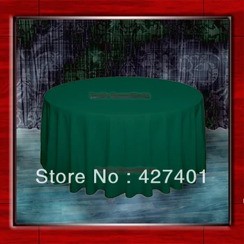 

Hot Sale 120"R Hunter Green 210GSM Polyester plain Table Cloth For Wedding Events & Party Decoration(Supplier)