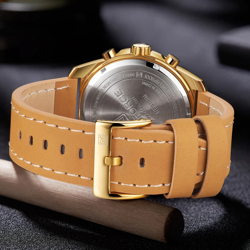 2018  NAVIFORCE Mens Watches Top Brand Luxury Waterproof 24 hour Date Quartz Watch Man Leather Sport Wrist Watch Men Waterproof Clock (4)
