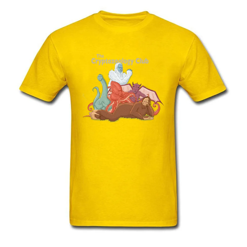 2018 Discount The Cryptozoology Club Short Sleeve T Shirt Labor Day O Neck All Cotton Tops Tees for Adult Tee-Shirt Street The Cryptozoology Club yellow