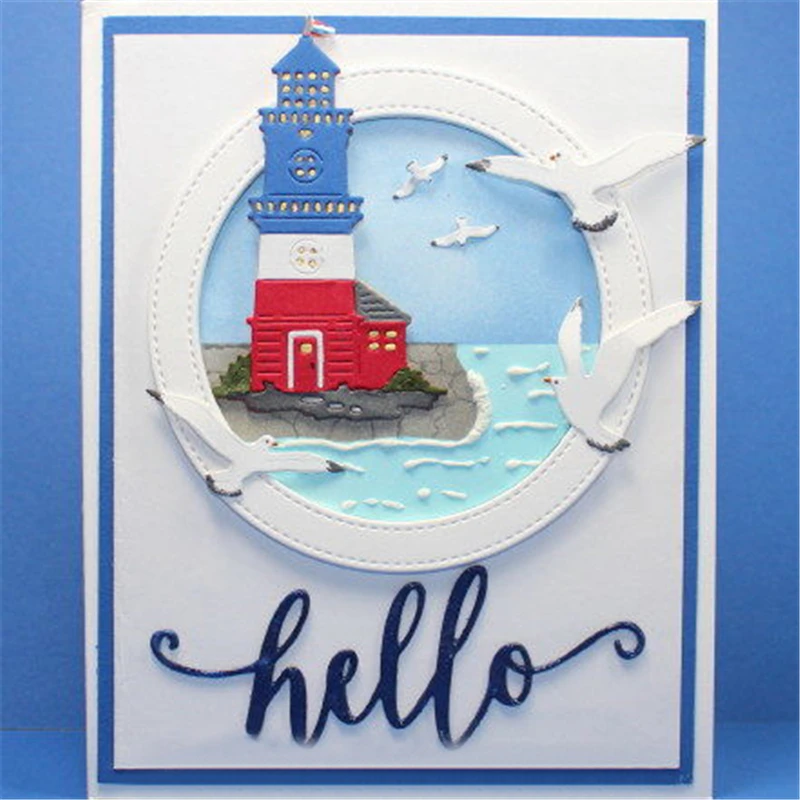 

Naifumodo Lighthouse Dies Metal Cutting Dies New 2019 for Card Making Scrapbooking DIY Album Embossing Paper Stencil Craft Dies