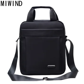 

MIWIND Fashion Waterproof Brand Men Messenger Bags Soft Handle Handbag Shoulder Crossbody Bag Male Black TRP1203