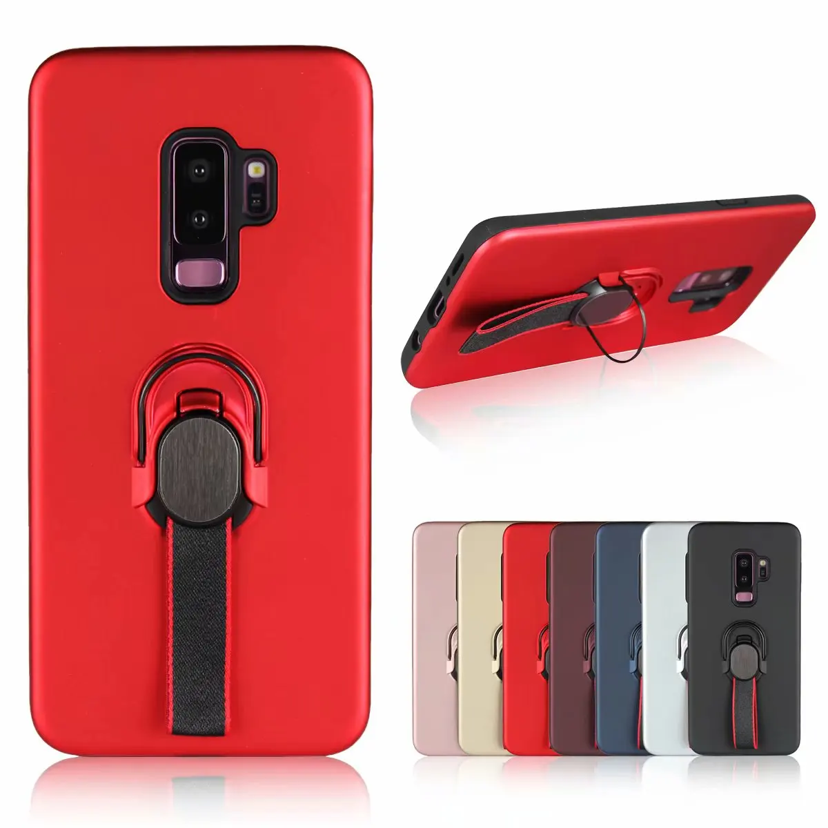 For Samsung Galaxy S7 edge S8 S9 Plus Case Hard PC+TPU With Stand Ring Magnet Armor Protective Back Cover for samsung note 8 9 |