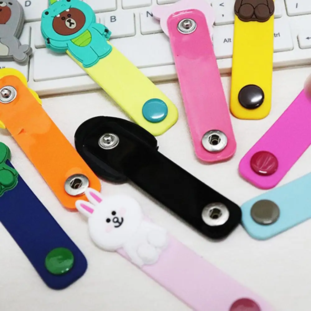 Animated Cartoon Cable Organizer Press Buckle Bobbin Winder Ear Mechanism Storage line Multifunction Receive Bag Clip