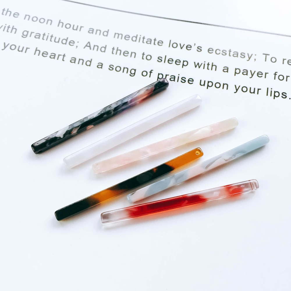 ZEROUP серьги-капли 6 цветов прямоугольные серьги аксессуары Подвеска, ожерелье, амулеты Diy ручной работы материал 6 шт