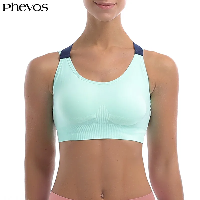 

Phevos Women Plus Size Sports Bra for Fitness Yoga Running Breathable Sport Bra Top Shockproof Sport Bra Sujetador Deportivo