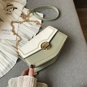 

New Style PU Leather Chain Design Crossbody Bag 2019 Women Small Chain Handbag Girls Bag Hand Bag Ladies Designer Evening Bag