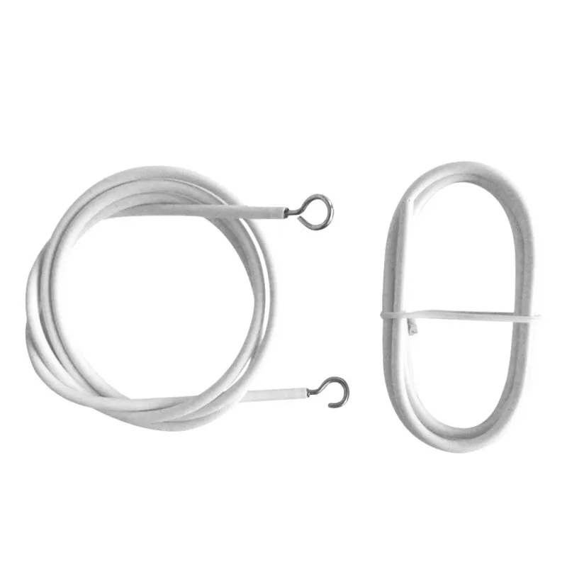 

Net hang Curtain Wire White Window Cord Cable 1/2/3m Curtain String Set With 2 Fish Eyes 2 Hooks Curtain Decor Accessories