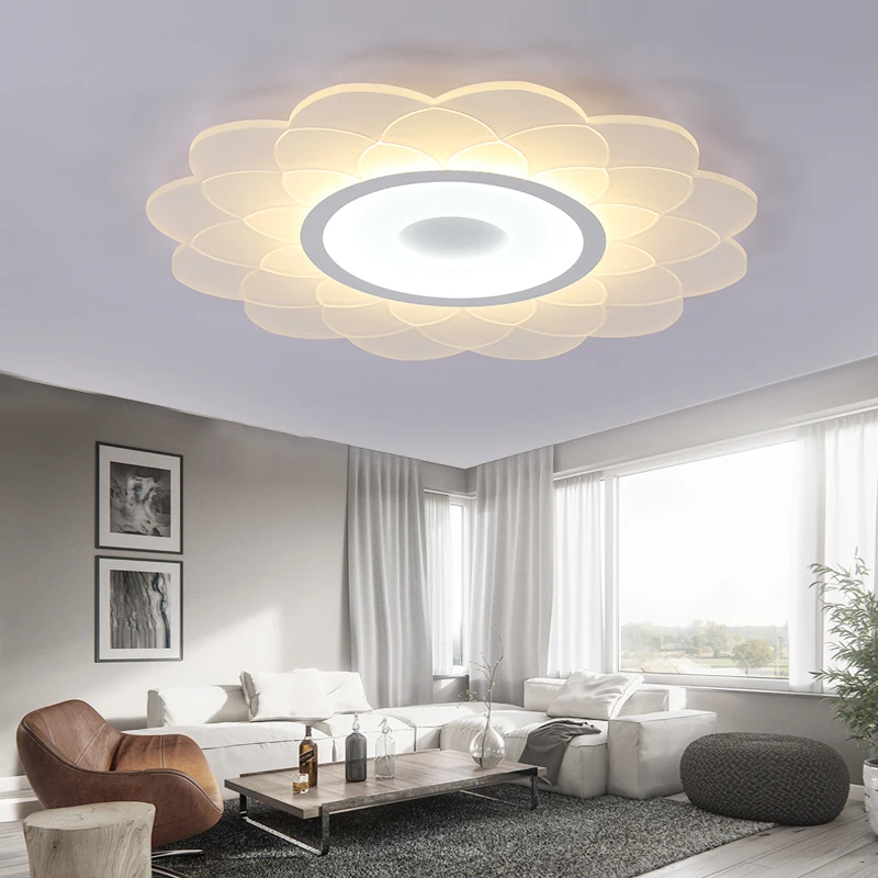 

Modern minimalist led ultra-thin ceiling light living room flower shaped romantic bedroom room light wedding room lamp LO81616