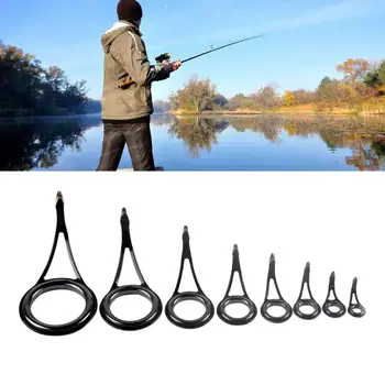 

75Pcs Sea Fishing Rod Pole Guide Tip Top Ring Eye Repair Kit High Carbon Steel