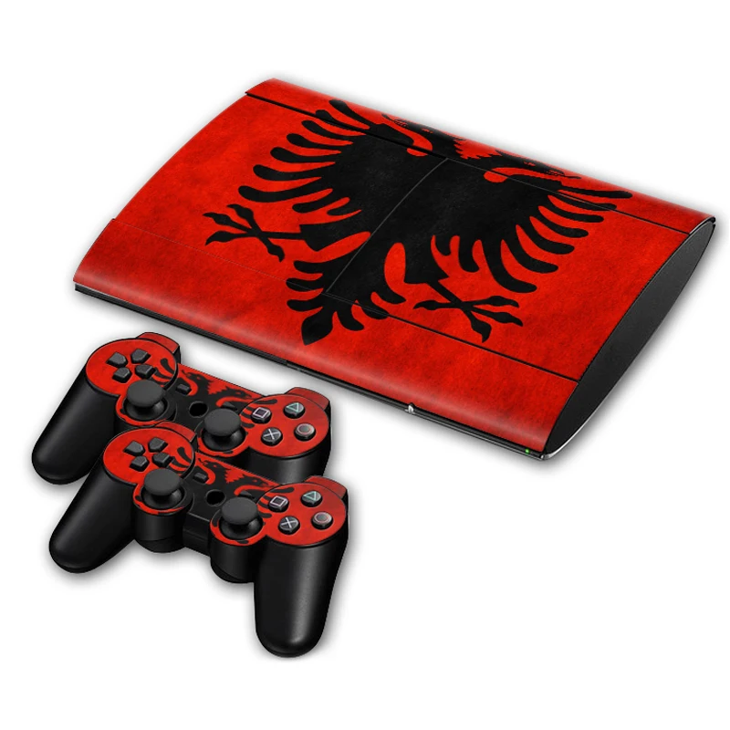 Decalcomania Adesiva Per Ps3 Slim 4000 Playstation 3 Console E Controller Per Ps3 Slim 4000 Skin Sticker Vinyl-Bandiera Albania