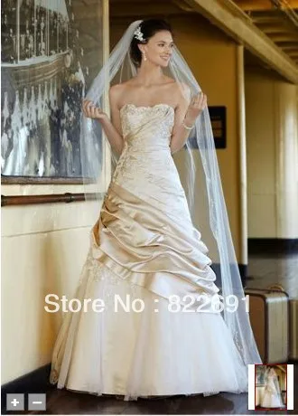 David S Bridal Satin Ball Gown Liques Tulle Underlay Style David S Bridal Satin Ball Gown Liques Tulle Underlay Style Champagne Wedding Dresses In From Weddings Events On Aliexpress