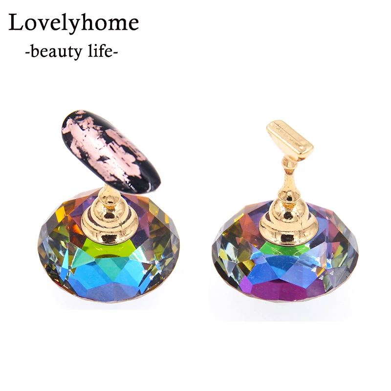 

1Pc Magnetic Nail Holder Practice Training Display Stand Acrylic Crystal Holders Alloy False Nail Tip Salon DIY Manicure Tools