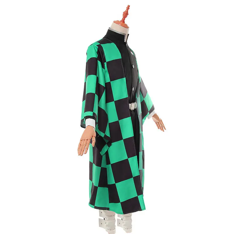 Demon Slayer Anime Cosplay Costume - Tanjiro Kamado Men's Kimono for Halloween Party Outfit from Kimetsu No Yaiba image 4
