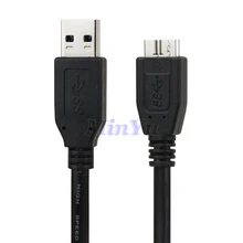 1 M/3.3FT, Cable USB 3.0 para Seagate Goflex Disco Duro Externo Super Speed 5 Gbps A a B Micro Dispositivo-Negro