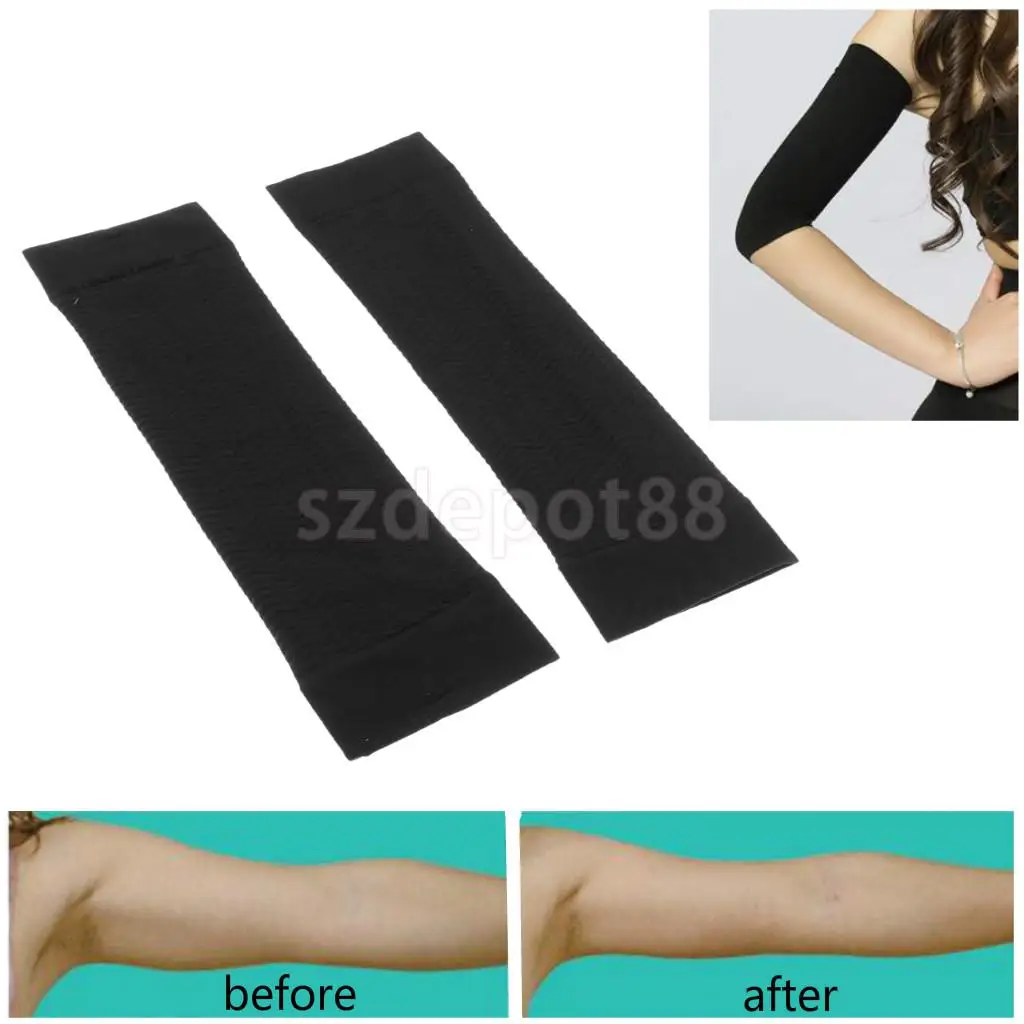 1Pair Women's Weight Loss Arms Compression Massage Shaper Sleeves Fat