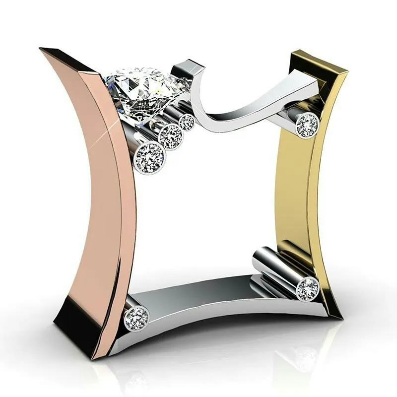 2020 New Fashion crystal Rose Gold Silver Plated Creative Punk Ring for Women Party Anniversary AAA CZ Zircon Rings Jewelry | Украшения и