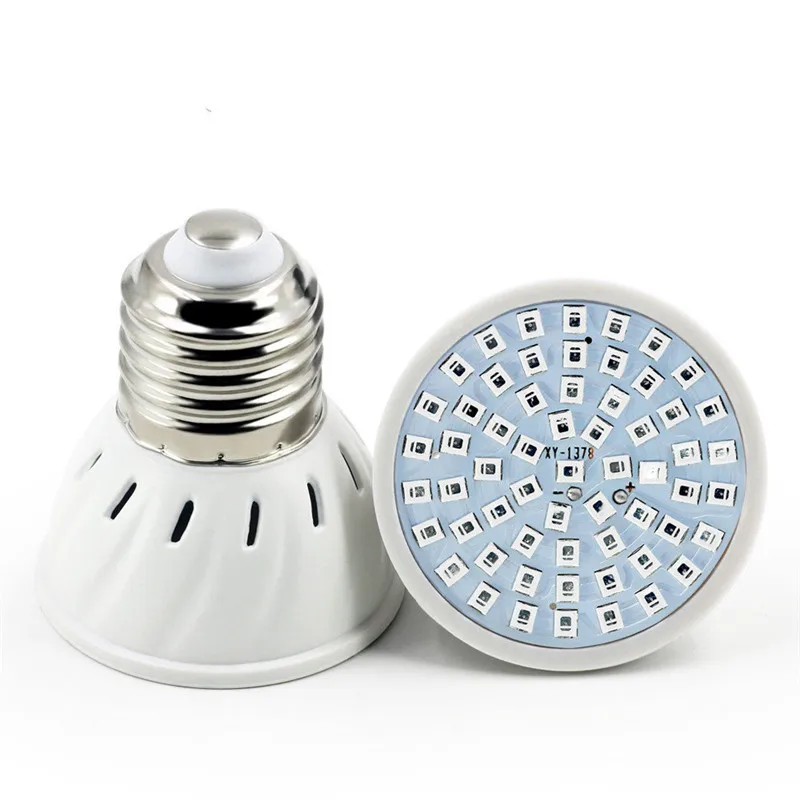 1 шт., светодиодный светильник для выращивания, MR16/E14/GU10/E27, лампа для выращивания, AC220V, 60 светодиодов/80 светодиодов, лампа для выращивания растений