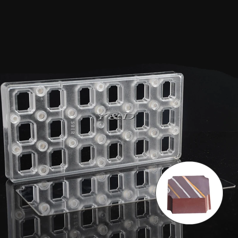 

Rectangular Transparent Magnetic Polycarbonate PC Chocolate Cake Molds Transfer Magnet Sheets Mould With Mirror Steel Plate