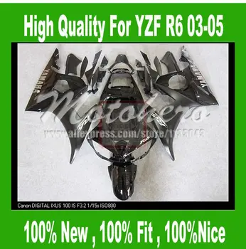 

Pre_drilledYZF R6 fairing for Yamaha YZF R6 2003 2004 2005 #Lll8u YZF-R6 YZFR6 03 04 05 motorcycle fairing parts black Body