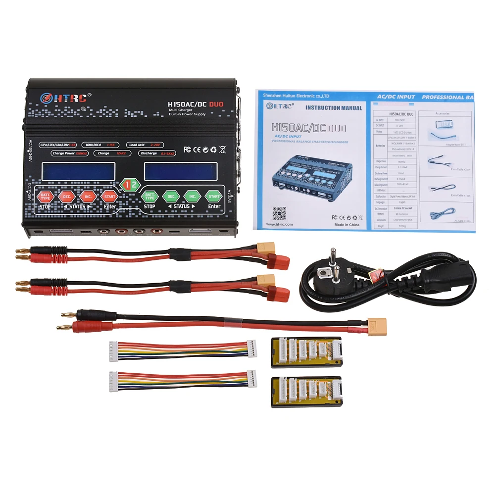 HTRC H150 DUO AC/DC 300 Вт 12Ax2 двойной выход высокая мощность RC балансирующее зарядное