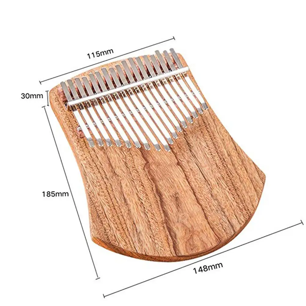 [kit completo] kalimba di marca gecko in legno di canfora 17 note