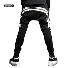 New male fashion casual pants masculina jogger sweatpants men zipper splice harem pant long trousers A440