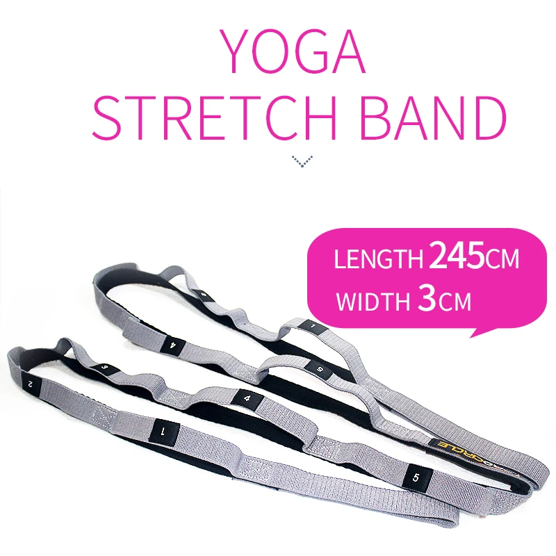 

Yoga Resistance Bands Stretching Strap with Loops Exercise Pilates Straps