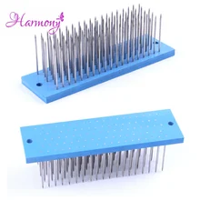 2 шт/партия синий цвет волос Hackle 93 зубы иголки из нержавеющей стали Hackles для необработанные настоящие волосы делая волосы оптом наращивание волос завод