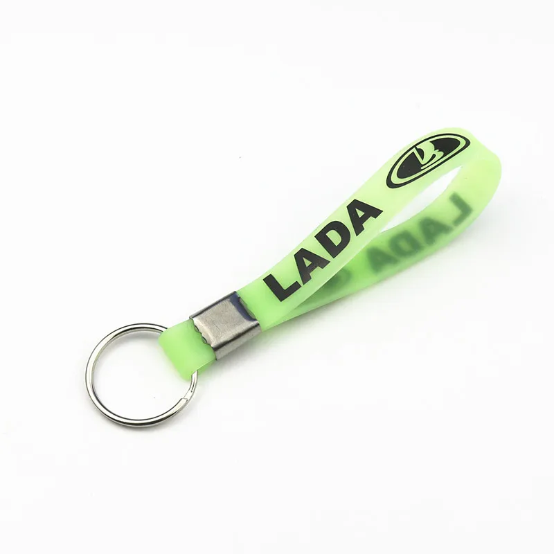Светящаяся силиконовая эмблема значок Автомобильный ключ чехол для Lada Niva Kalina Priora Granta Largus ВАЗ Samara брелок для автомобиля Стайлинг
