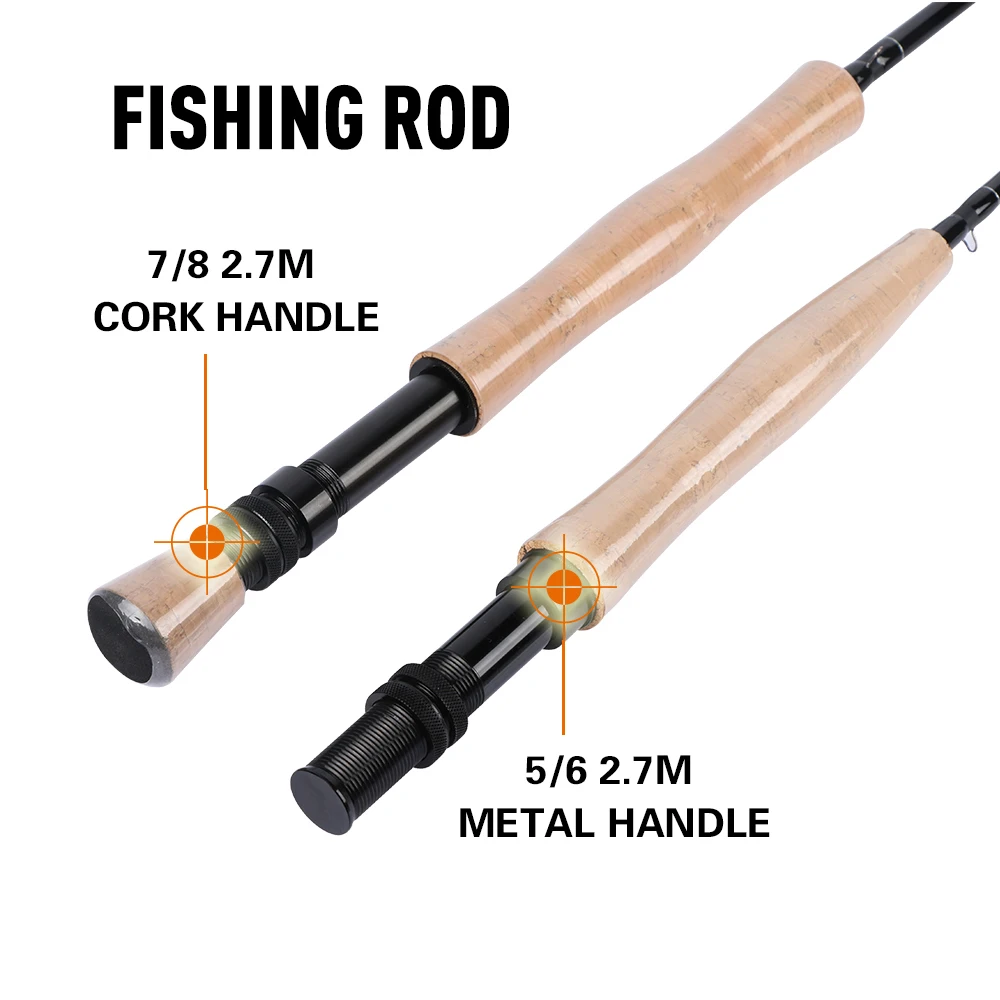 Goture Fly Fishing Rod Combo 2.7M Fly Fishing Rods 5/6 7/8 CNC-machined Aluminum Fly Reel with Lures and Lines Fishing Kit Goture Fly Fishing Rod Combo 2.7M Fly Fishing Rods 5/6 7/8 CNC-machined Aluminum Fly Reel with Lures and Lines Fishing Kit