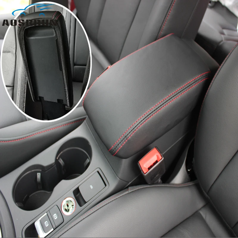 

Car-styling PU leather Car Armrest Box Cover Car Accessories For Audi A3 Q3 2013 2014 2015 2016 2017 2018