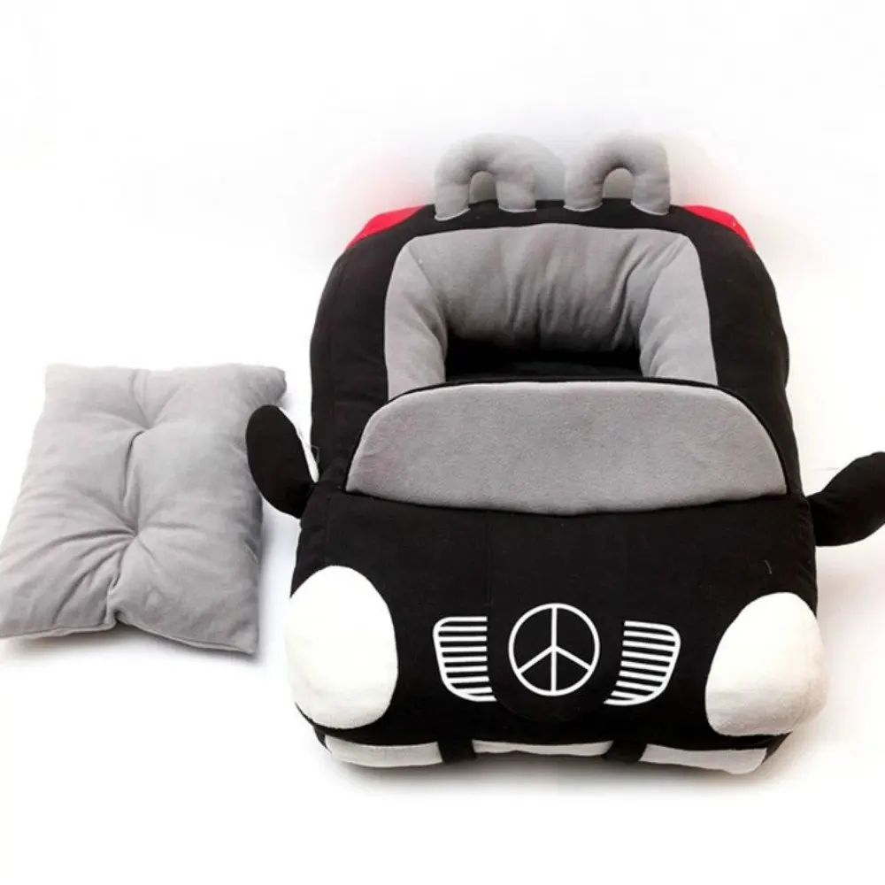 Car Shaped Pet Bed Puppy Dog House Sofa Padded and Detachable