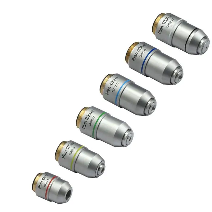 Биологический микроскоп план объектива 4X 10X 20X 40X 60X 100X резьба rms 160/0. 17