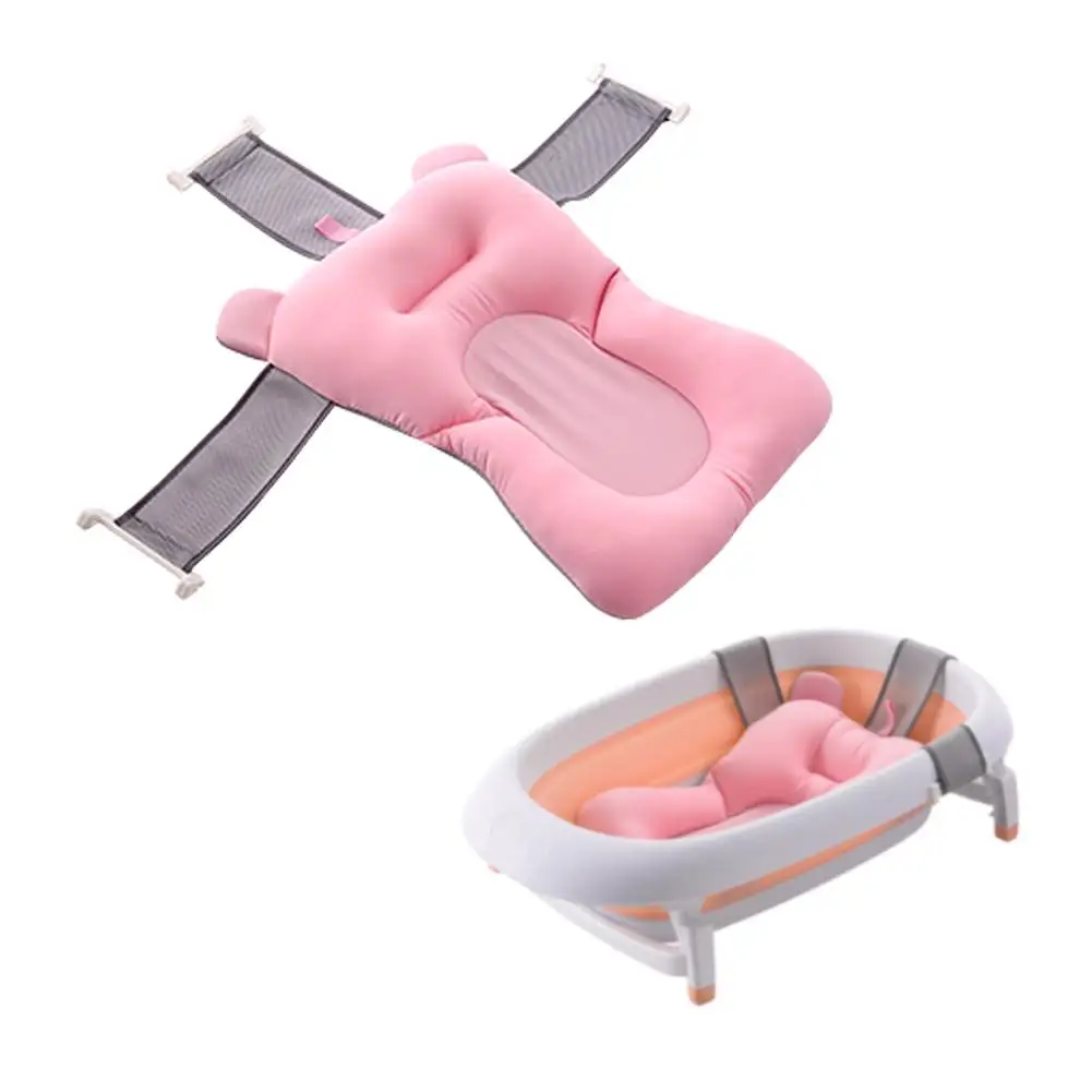 Baby bath tub Newborn Baby Foldable Baby bath tub pad & chair & shelf newborn bathtub seat infant support Cushion mat bath mat