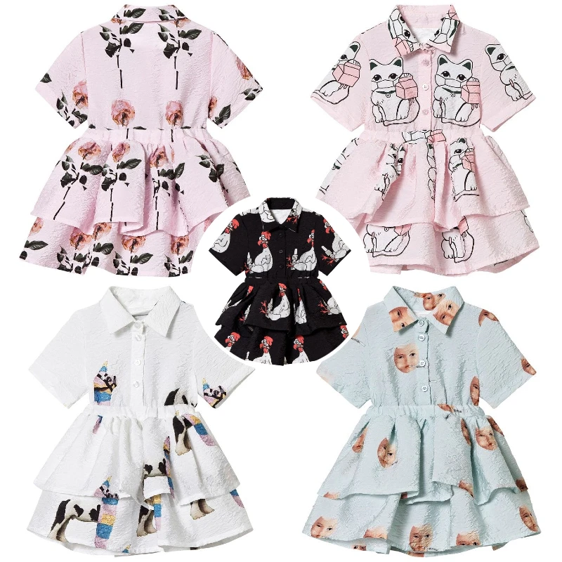 

family matching clothes rose pattern dress tutu dresses matching outfits kids clothes girls princess dresses party dresses
